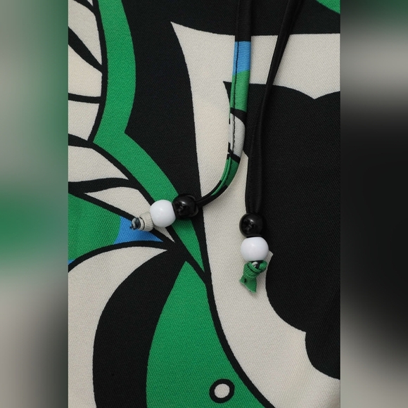 Printed Drawstring Waist Straight Leg Pants- Multi colored - Picture 4 of 6